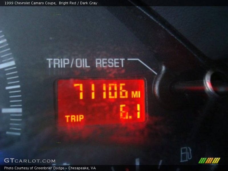 Bright Red / Dark Gray 1999 Chevrolet Camaro Coupe