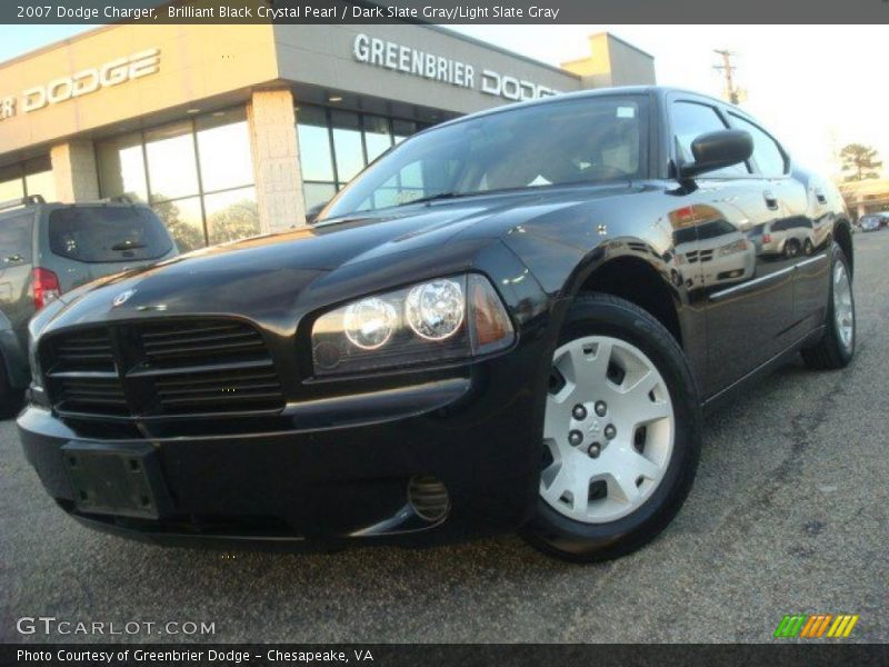 Brilliant Black Crystal Pearl / Dark Slate Gray/Light Slate Gray 2007 Dodge Charger