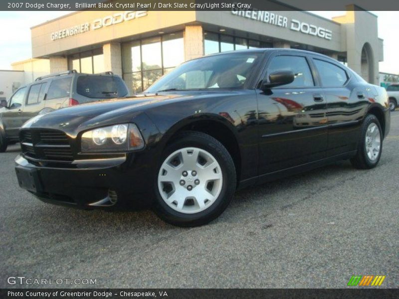 Brilliant Black Crystal Pearl / Dark Slate Gray/Light Slate Gray 2007 Dodge Charger