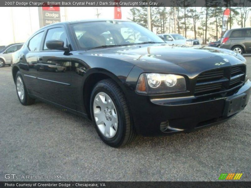 Brilliant Black Crystal Pearl / Dark Slate Gray/Light Slate Gray 2007 Dodge Charger