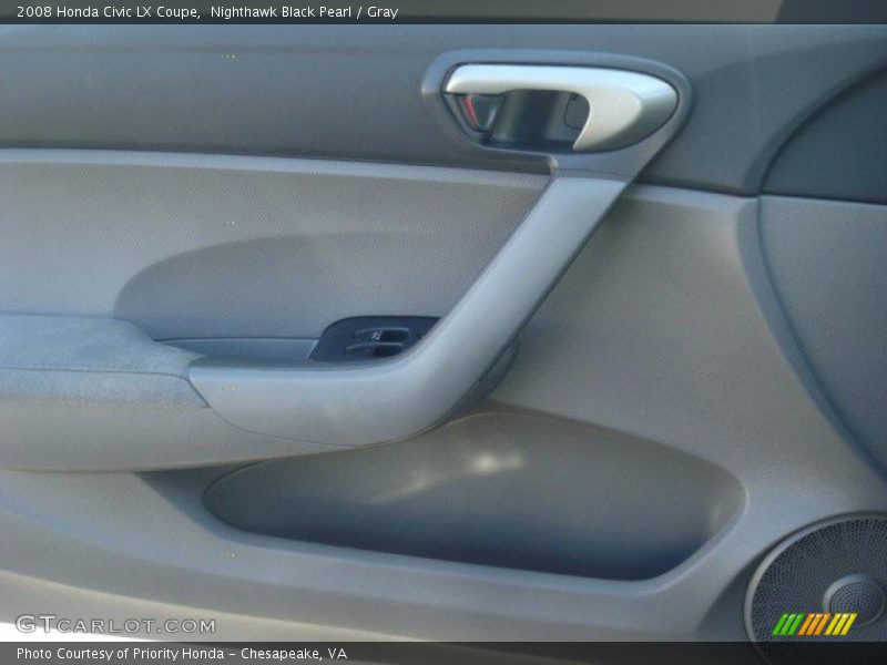 Nighthawk Black Pearl / Gray 2008 Honda Civic LX Coupe
