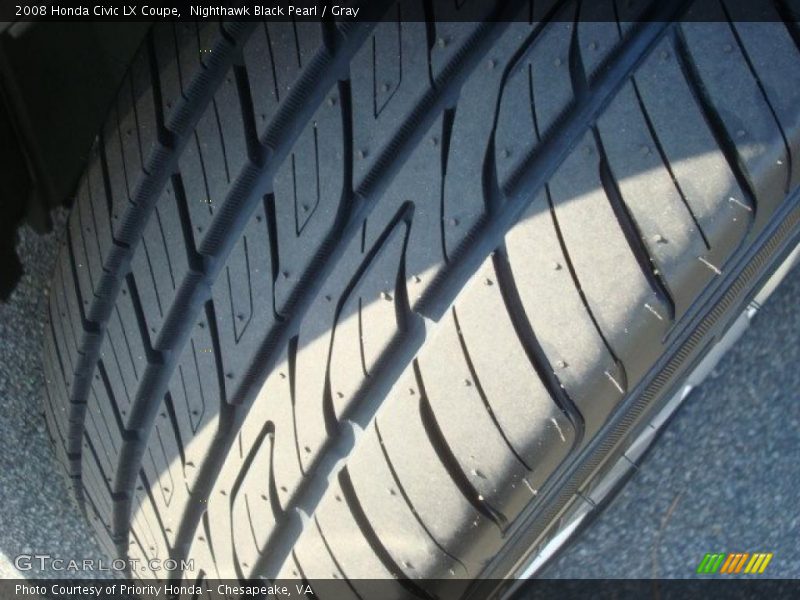 Nighthawk Black Pearl / Gray 2008 Honda Civic LX Coupe