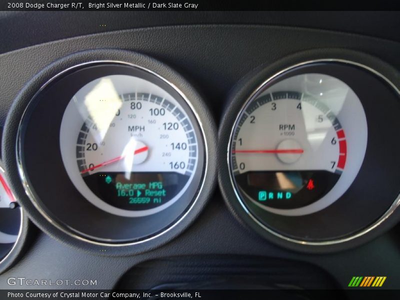 Bright Silver Metallic / Dark Slate Gray 2008 Dodge Charger R/T