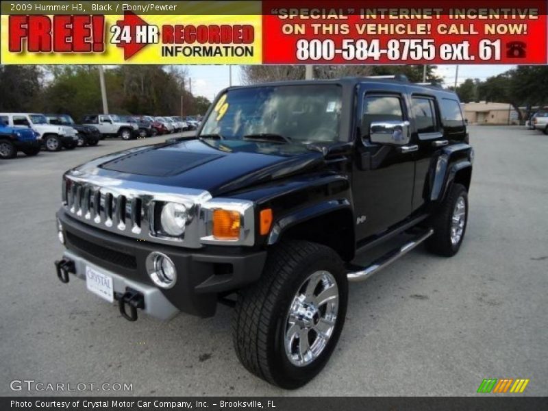 Black / Ebony/Pewter 2009 Hummer H3