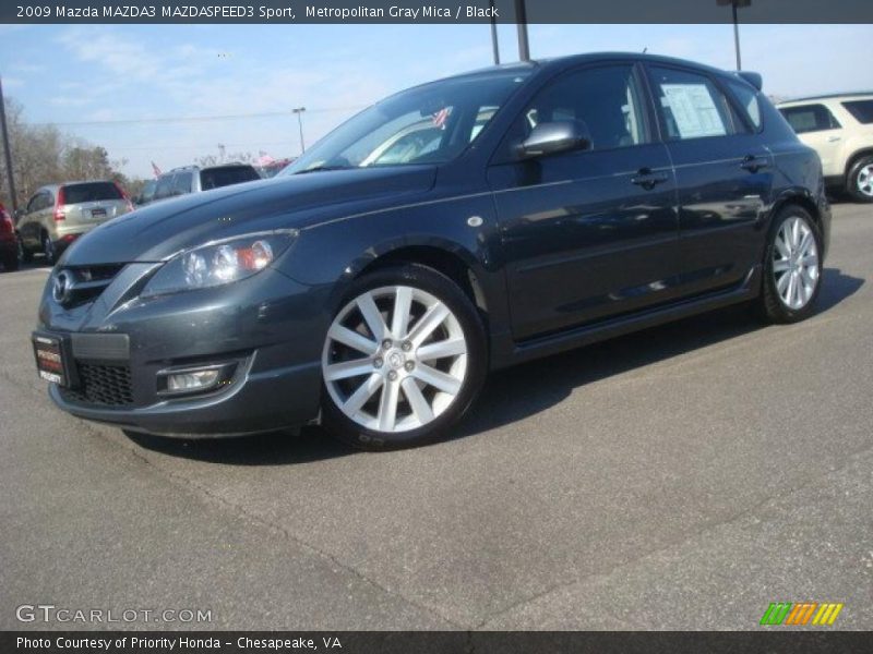 Metropolitan Gray Mica / Black 2009 Mazda MAZDA3 MAZDASPEED3 Sport