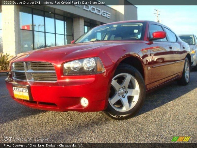 Inferno Red Crystal Pearl / Dark Slate Gray 2010 Dodge Charger SXT