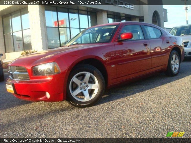 Inferno Red Crystal Pearl / Dark Slate Gray 2010 Dodge Charger SXT