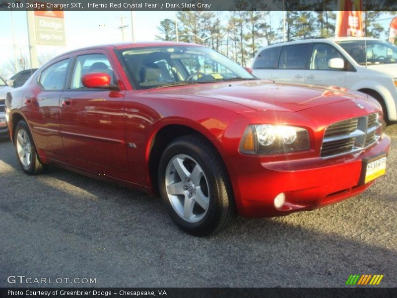 Inferno Red Crystal Pearl / Dark Slate Gray 2010 Dodge Charger SXT