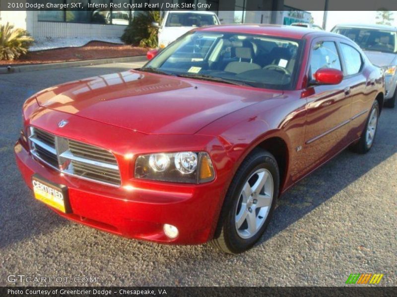 Inferno Red Crystal Pearl / Dark Slate Gray 2010 Dodge Charger SXT