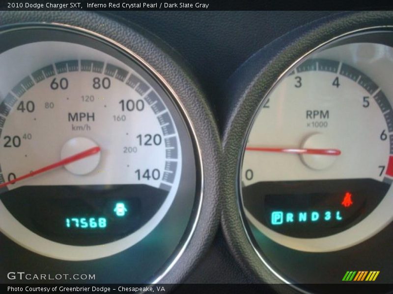 Inferno Red Crystal Pearl / Dark Slate Gray 2010 Dodge Charger SXT