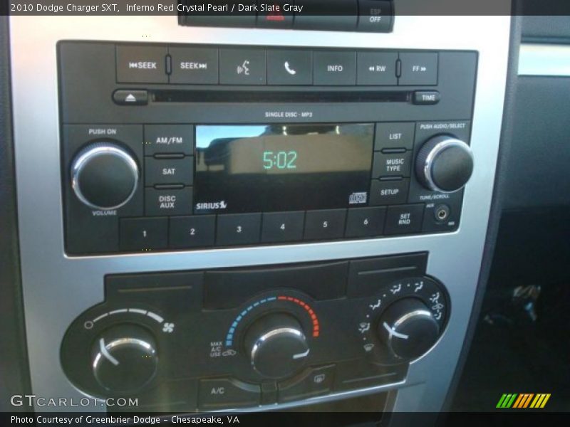 Inferno Red Crystal Pearl / Dark Slate Gray 2010 Dodge Charger SXT