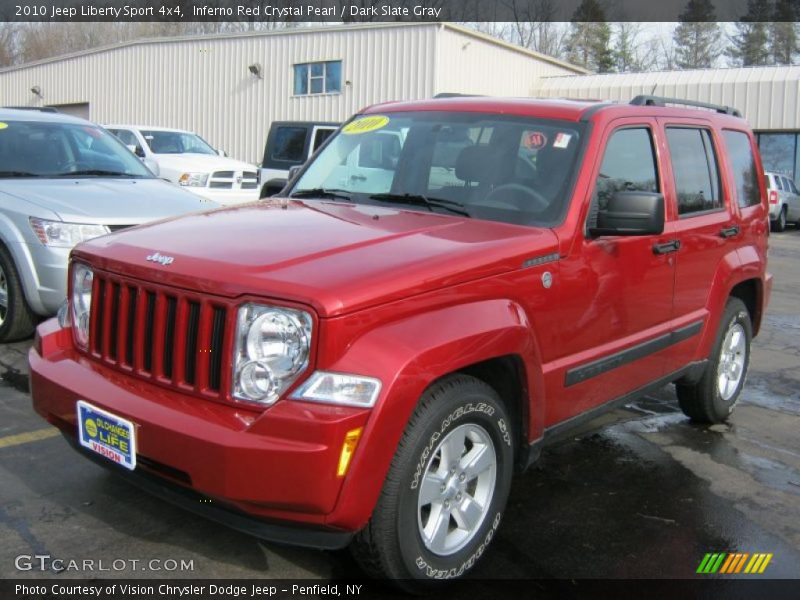 Inferno Red Crystal Pearl / Dark Slate Gray 2010 Jeep Liberty Sport 4x4