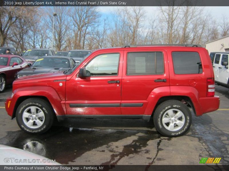 Inferno Red Crystal Pearl / Dark Slate Gray 2010 Jeep Liberty Sport 4x4