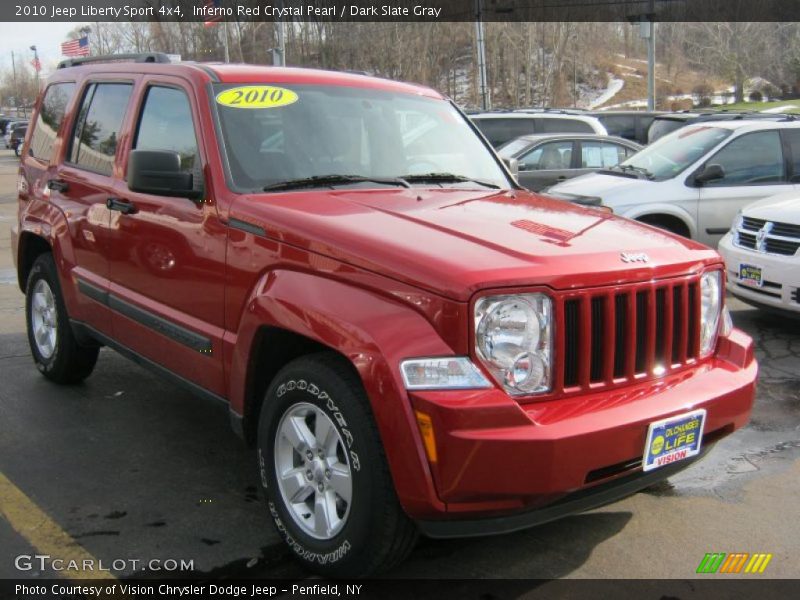 Inferno Red Crystal Pearl / Dark Slate Gray 2010 Jeep Liberty Sport 4x4