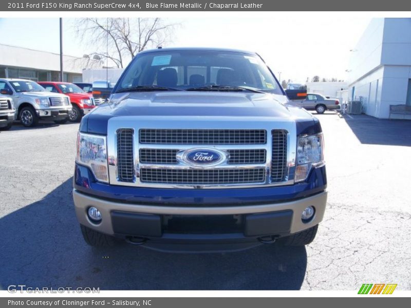 Blue Flame Metallic / Chaparral Leather 2011 Ford F150 King Ranch SuperCrew 4x4