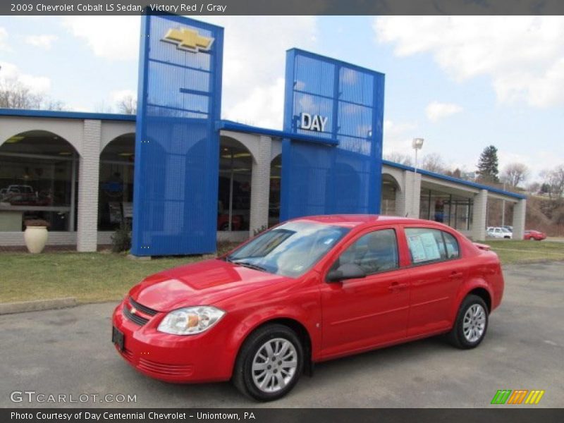 Victory Red / Gray 2009 Chevrolet Cobalt LS Sedan