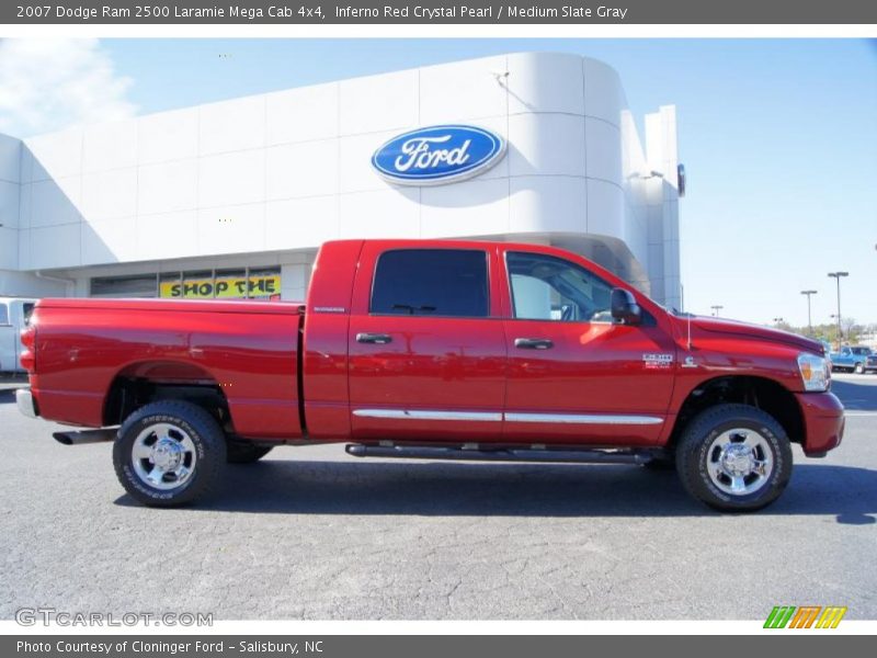  2007 Ram 2500 Laramie Mega Cab 4x4 Inferno Red Crystal Pearl