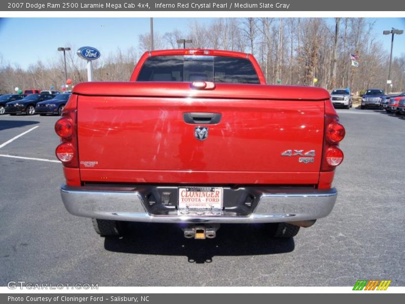  2007 Ram 2500 Laramie Mega Cab 4x4 Inferno Red Crystal Pearl