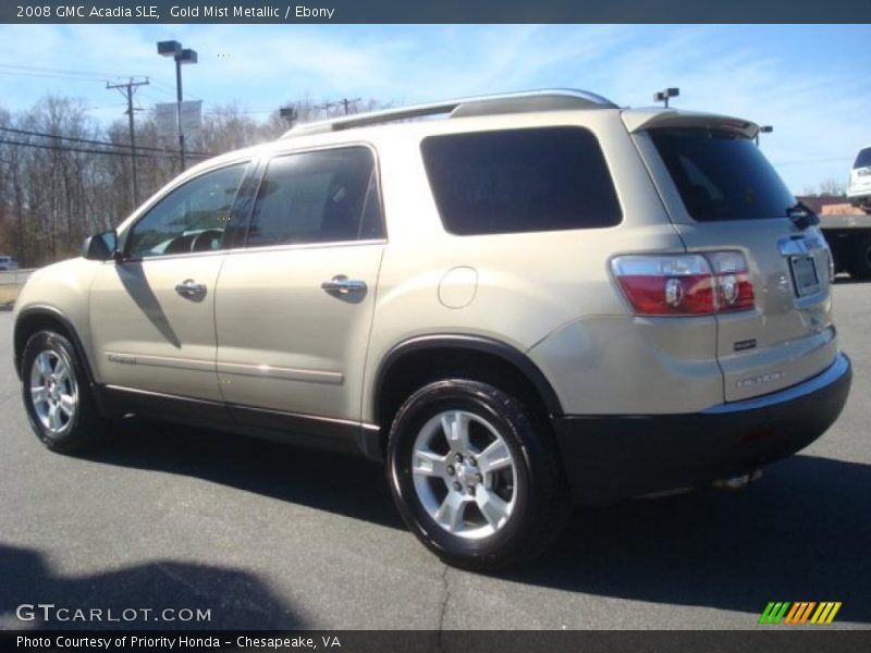 Gold Mist Metallic / Ebony 2008 GMC Acadia SLE