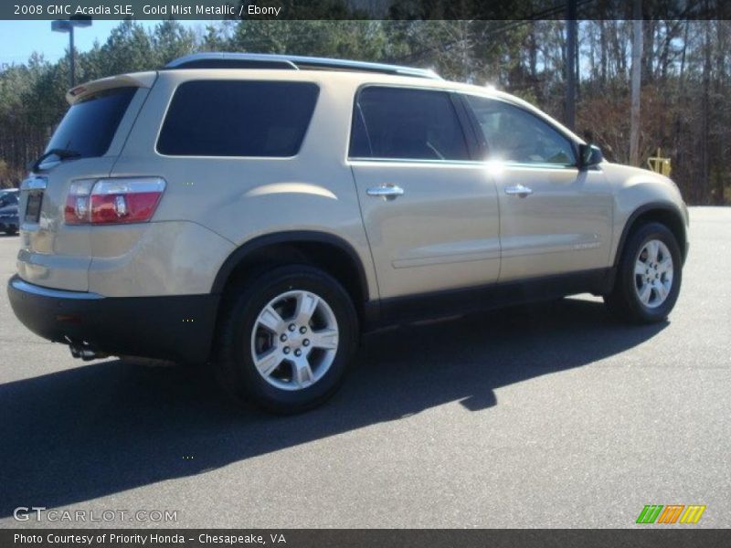 Gold Mist Metallic / Ebony 2008 GMC Acadia SLE