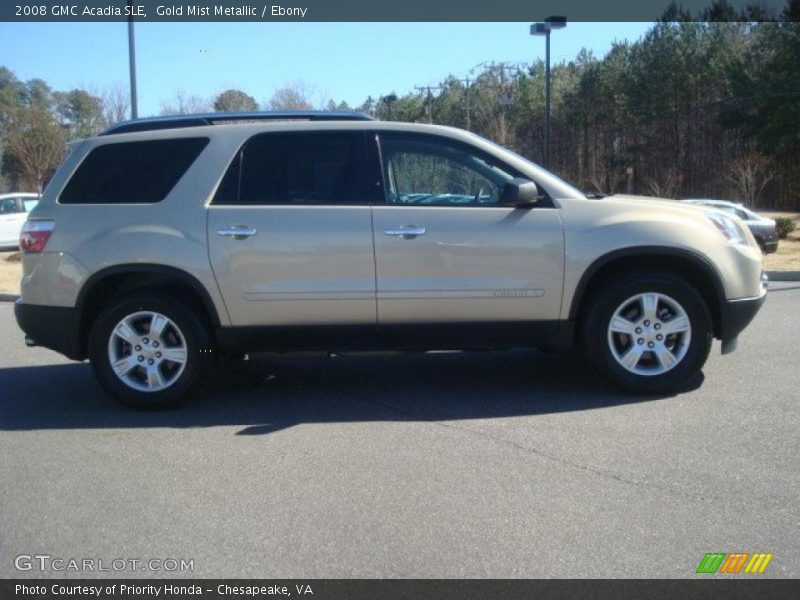 Gold Mist Metallic / Ebony 2008 GMC Acadia SLE