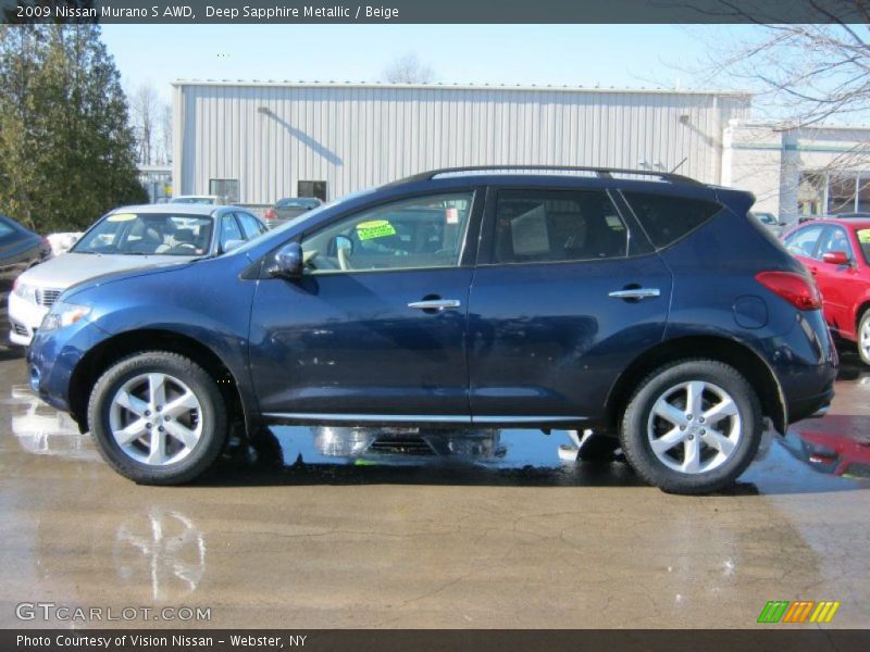 Deep Sapphire Metallic / Beige 2009 Nissan Murano S AWD