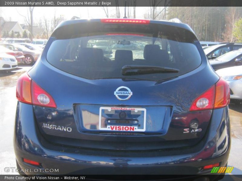 Deep Sapphire Metallic / Beige 2009 Nissan Murano S AWD
