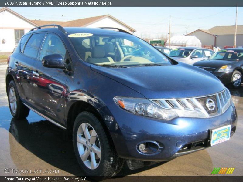 Deep Sapphire Metallic / Beige 2009 Nissan Murano S AWD