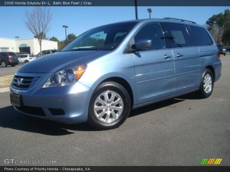 Baltic Blue Pearl / Gray 2008 Honda Odyssey EX-L