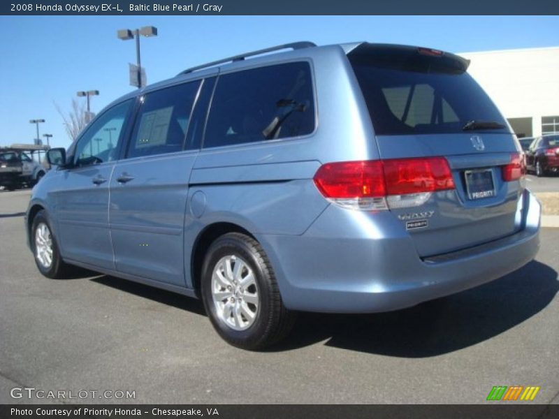 Baltic Blue Pearl / Gray 2008 Honda Odyssey EX-L