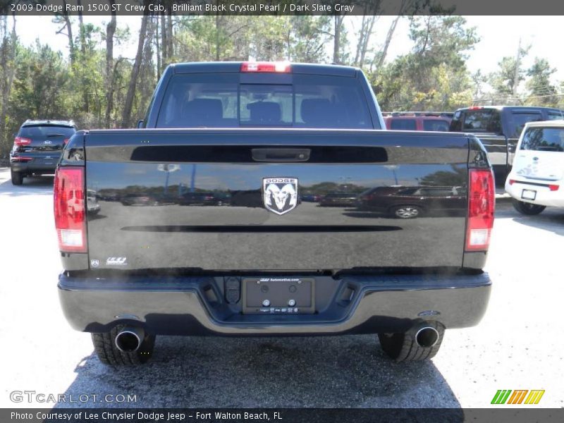 Brilliant Black Crystal Pearl / Dark Slate Gray 2009 Dodge Ram 1500 ST Crew Cab