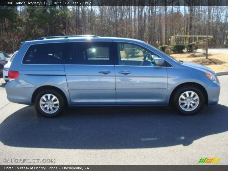 Baltic Blue Pearl / Gray 2008 Honda Odyssey EX-L