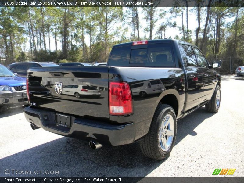 Brilliant Black Crystal Pearl / Dark Slate Gray 2009 Dodge Ram 1500 ST Crew Cab