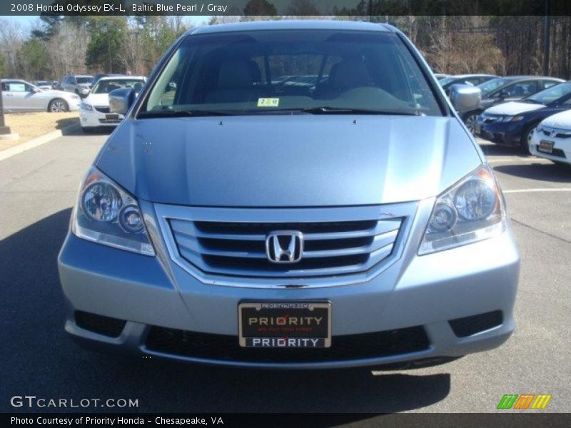 Baltic Blue Pearl / Gray 2008 Honda Odyssey EX-L