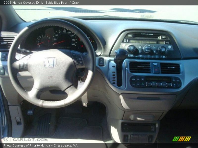Baltic Blue Pearl / Gray 2008 Honda Odyssey EX-L