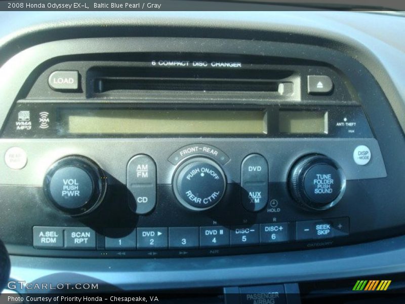 Baltic Blue Pearl / Gray 2008 Honda Odyssey EX-L