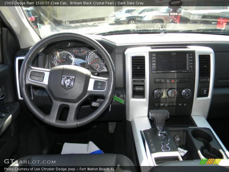 Brilliant Black Crystal Pearl / Dark Slate Gray 2009 Dodge Ram 1500 ST Crew Cab