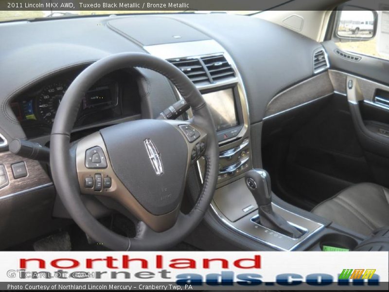 Tuxedo Black Metallic / Bronze Metallic 2011 Lincoln MKX AWD