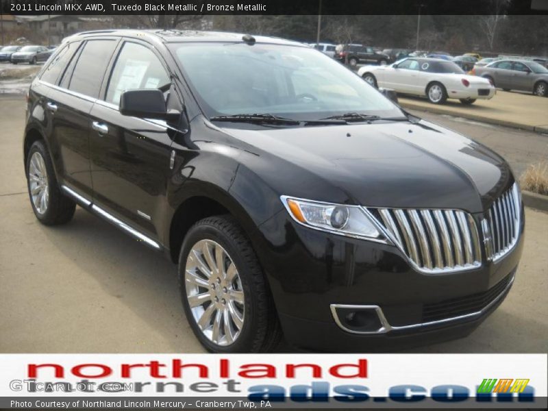 Tuxedo Black Metallic / Bronze Metallic 2011 Lincoln MKX AWD