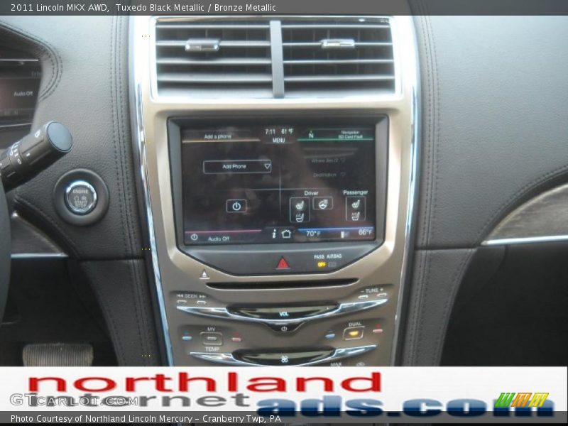 Tuxedo Black Metallic / Bronze Metallic 2011 Lincoln MKX AWD