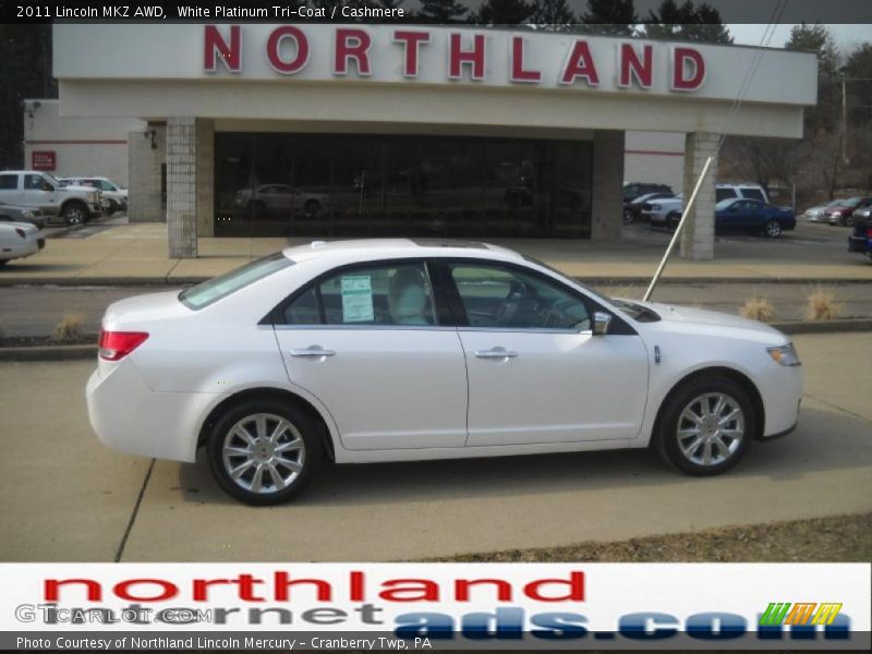 White Platinum Tri-Coat / Cashmere 2011 Lincoln MKZ AWD