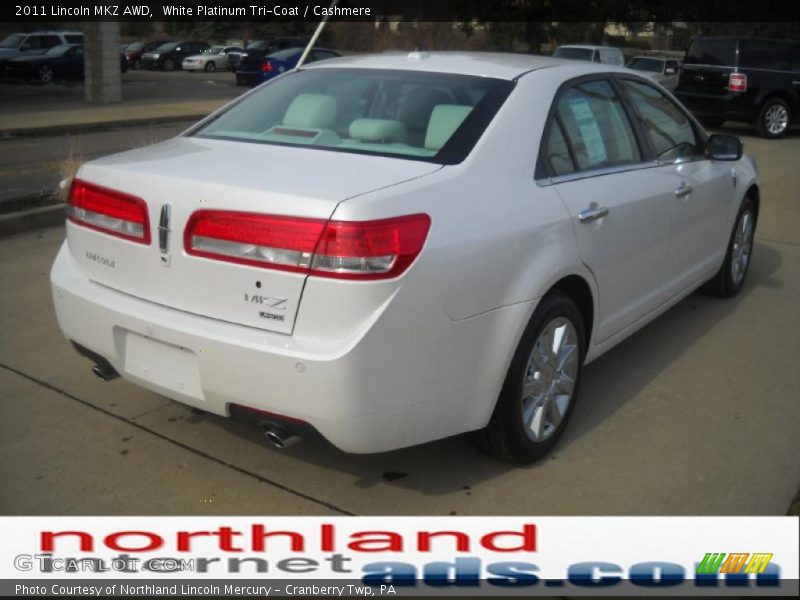 White Platinum Tri-Coat / Cashmere 2011 Lincoln MKZ AWD
