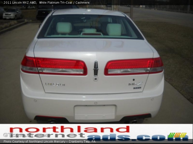 White Platinum Tri-Coat / Cashmere 2011 Lincoln MKZ AWD