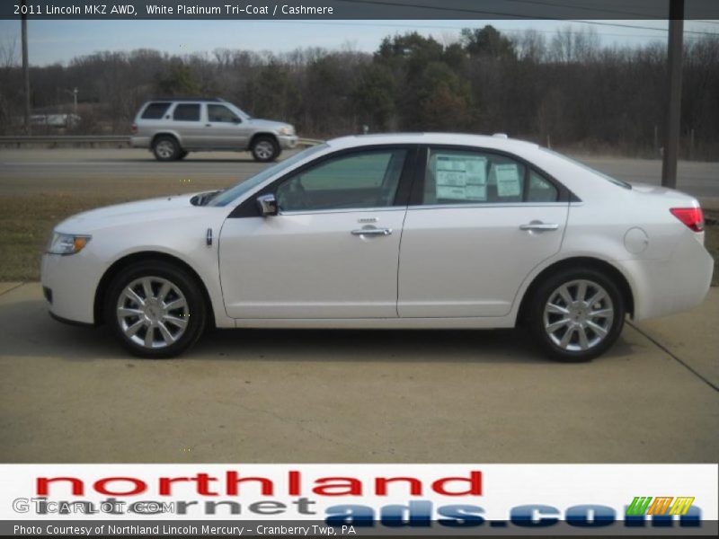 White Platinum Tri-Coat / Cashmere 2011 Lincoln MKZ AWD