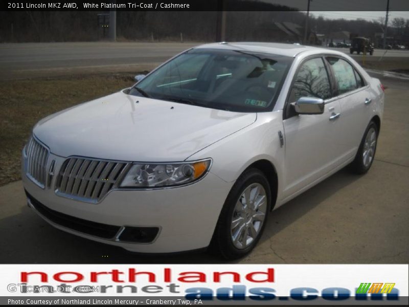 White Platinum Tri-Coat / Cashmere 2011 Lincoln MKZ AWD