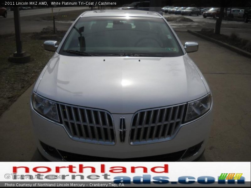 White Platinum Tri-Coat / Cashmere 2011 Lincoln MKZ AWD