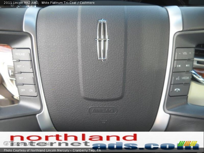 White Platinum Tri-Coat / Cashmere 2011 Lincoln MKZ AWD