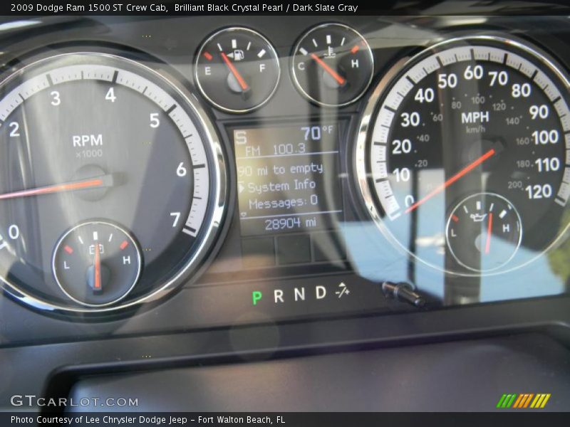 Brilliant Black Crystal Pearl / Dark Slate Gray 2009 Dodge Ram 1500 ST Crew Cab