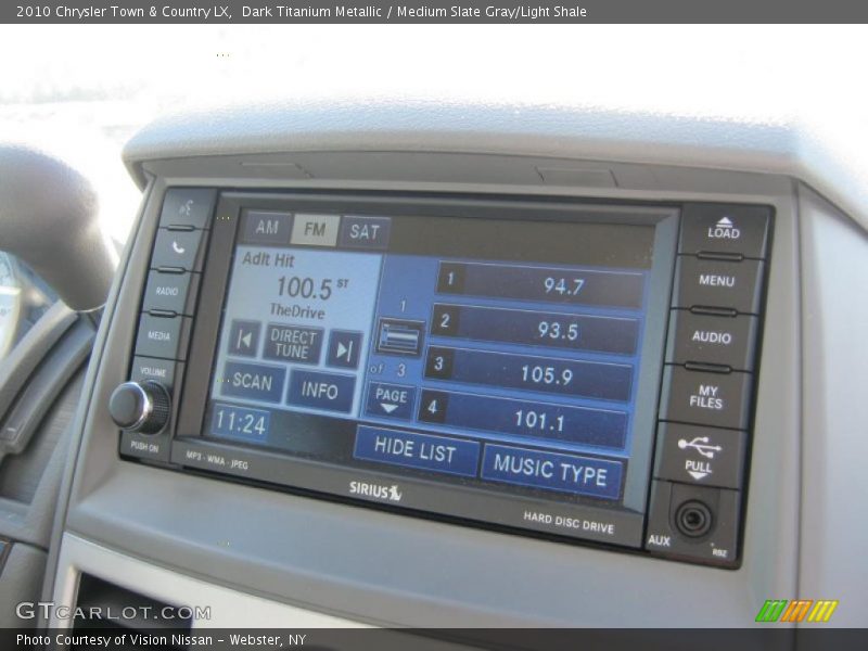 Dark Titanium Metallic / Medium Slate Gray/Light Shale 2010 Chrysler Town & Country LX