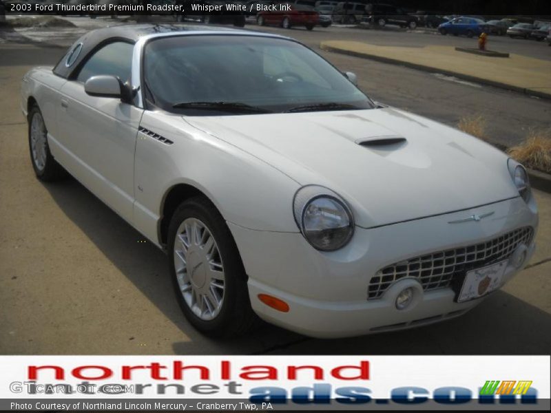 Whisper White / Black Ink 2003 Ford Thunderbird Premium Roadster